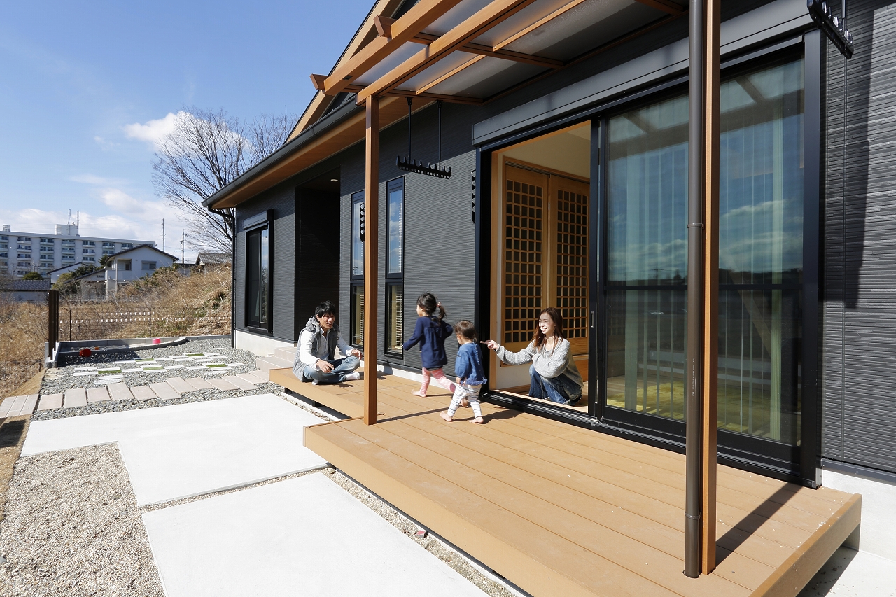 ■敷地を有効利用した外観デザインの平屋住宅